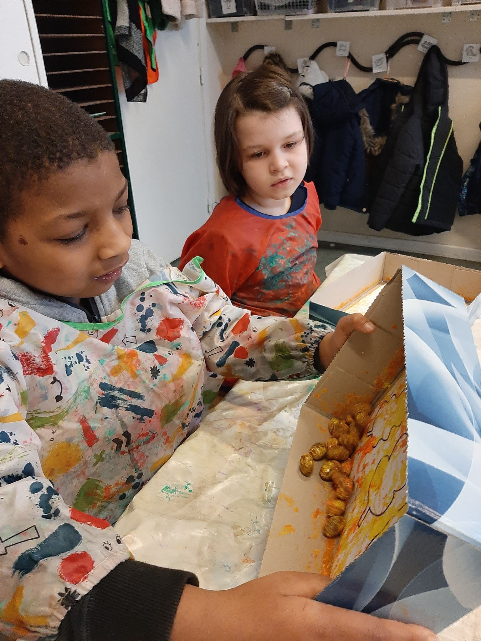 schilderen met eikels